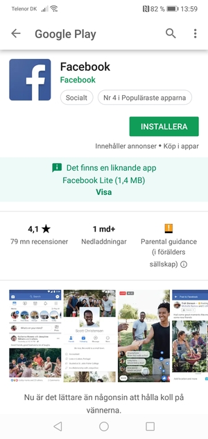 Välj INSTALLERA
