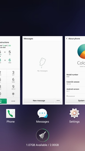 Select the Delete  icon to close all running apps