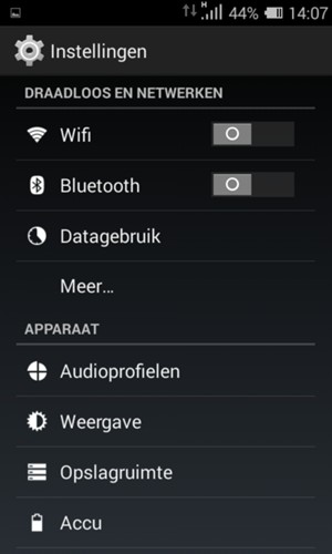 Selecteer Wifi