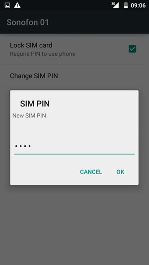 Enter your New SIM PIN and select OK