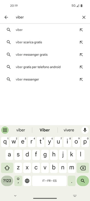 Inserisci il nome dell'app e seleziona Ricerca