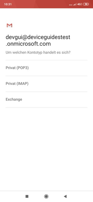Wählen Sie Exchange