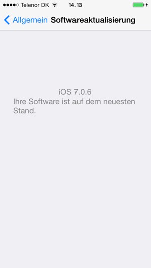 Falls Ihr iPhone aktualisiert ist, wird Ihnen der folgende Bildschirm angezeigt.