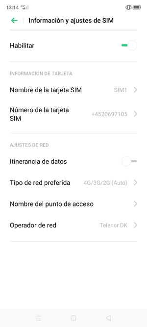 Para cambiar la red en caso de problemas de conectividad, seleccione Operador de red