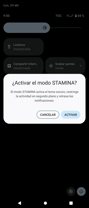 Seleccione ACTIVAR