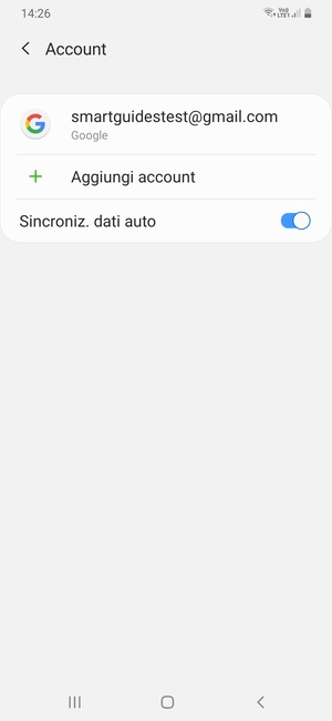 Seleziona il tuo account Google