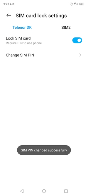 Your SIM PIN has been changed