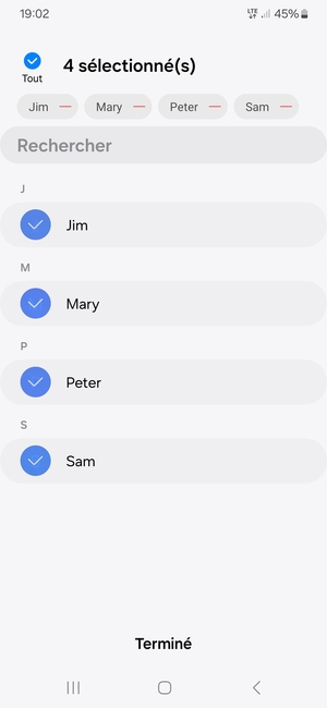 Sélectionnez Terminé