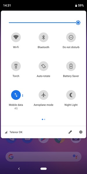 Adjust brightness to the required level