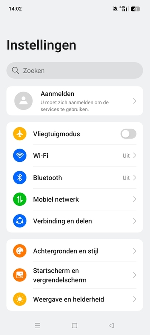Selecteer Mobiel netwerk