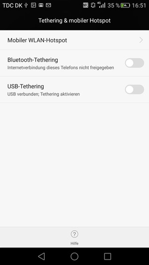 Wählen Sie Mobiler WLAN-Hotspot
