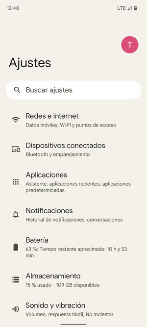 Seleccione Redes e Internet