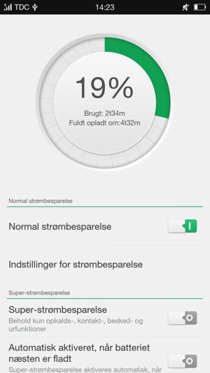 Vælg Indstillinger for strømbesparelse