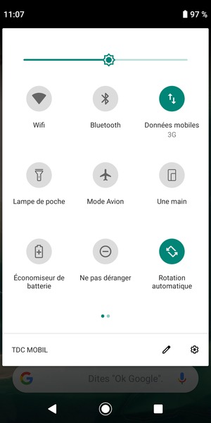 Sélectionnez le bouton Paramètres
