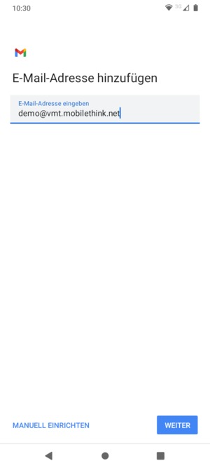 Geben Sie Ihre E-Mail-Adresse ein und wählen Sie WEITER