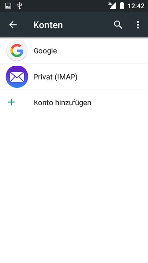 Wählen Sie Google