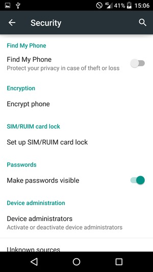 Select Set up SIM/RUIM card lock