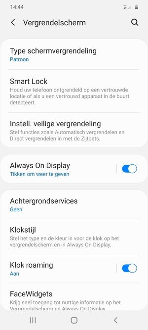 Uw telefoon is nu beveiligd met een schermvergrendeling