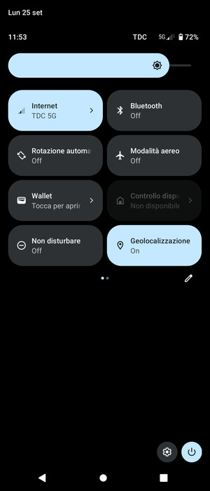 Regola la luminosità al livello desiderato