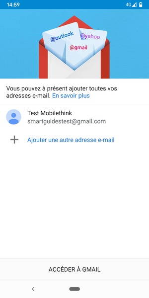Sélectionnez ACCÉDER À GMAIL