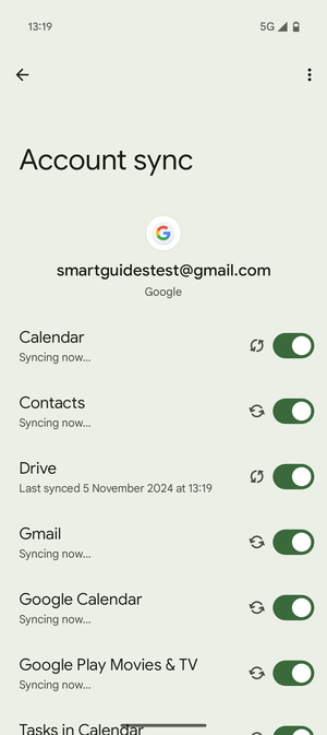 Your contacts from Google will now be synced to your phone