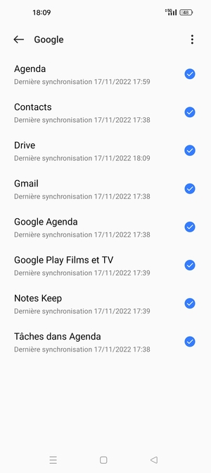 Sélectionnez le bouton du Menu