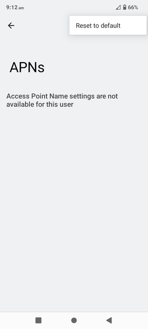 Select Reset to default