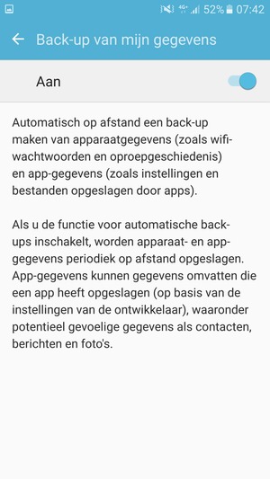 Selecteer de Return-knop