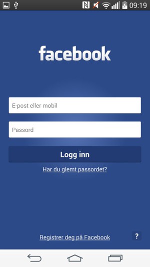 Applikasjonen er klar til bruk