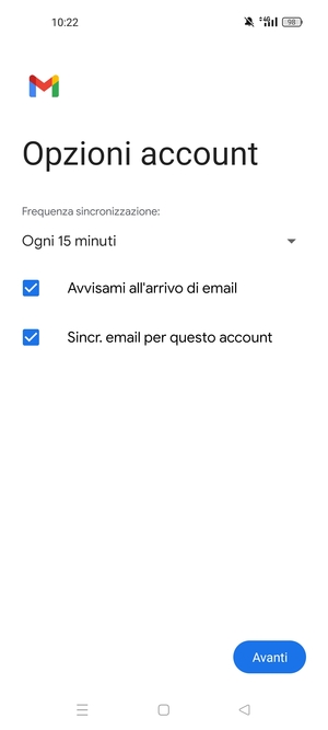Seleziona Avanti
