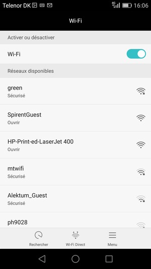 Sélectionnez le réseau sans fil auquel vous souhaitez vous connecter