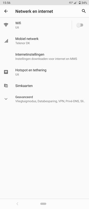 Selecteer Hotspot en tethering