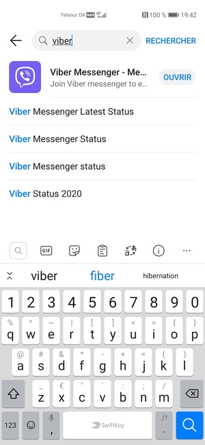 Saisissez le nom de l'appli et sélectionnez Rechercher
