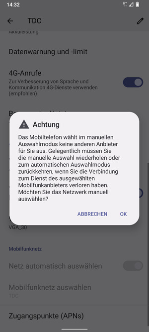 Wählen Sie OK