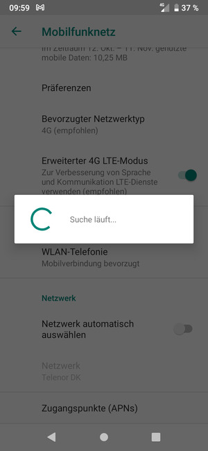 Warten Sie, bis die Suche abgeschlossen ist