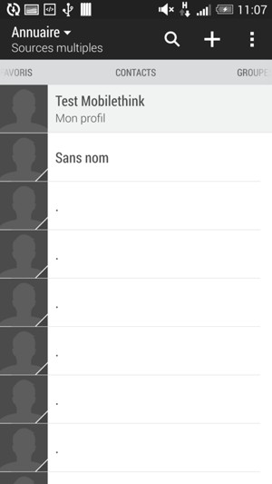 Sélectionnez le bouton du Menu