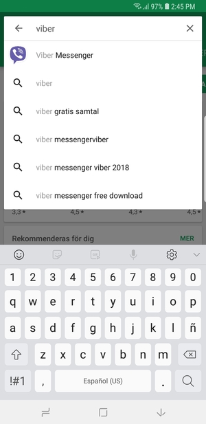 Ange app-namnet och välj Sök