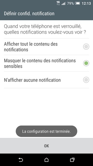 Sélectionnez OK