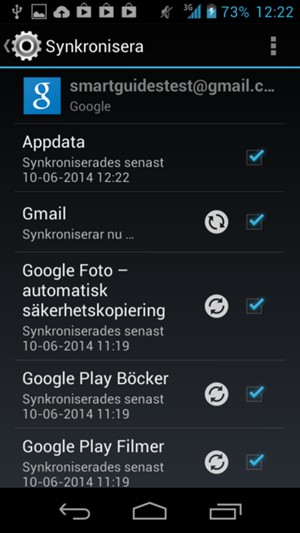 Din information kommer att synkroniseras