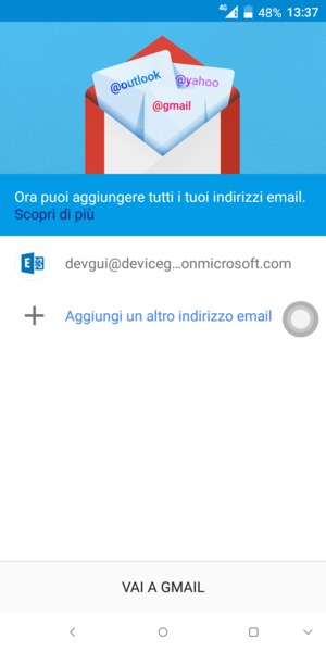 Seleziona VAI A GMAIL