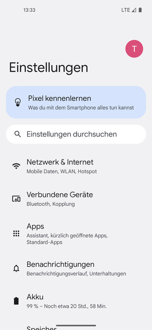 Wählen Sie Netzwerk & Internet