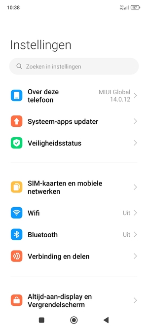 Selecteer SIM-kaarten en  mobiele netwerken