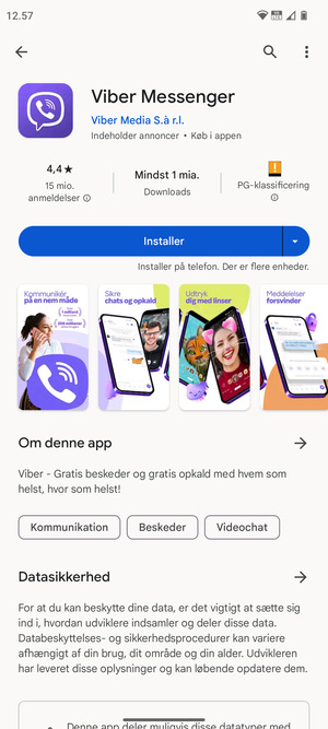 Vælg Installer
