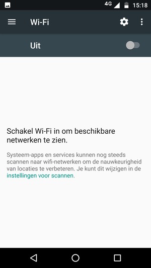Schakel Wi-Fi in