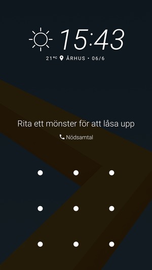 Din telefon är nu säkrad med ett skärmlås