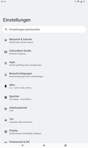 Wählen Sie Netzwerk & Internet
