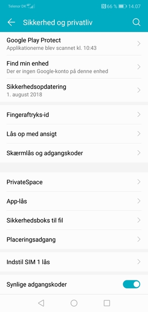 Vælg Indstil SIM lås