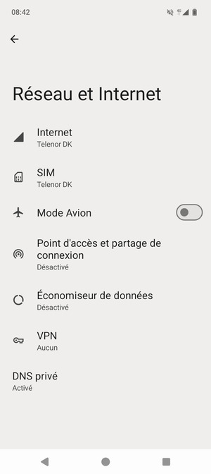 Sélectionnez Internet