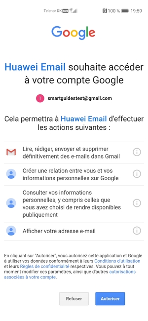 Sélectionnez Autoriser
