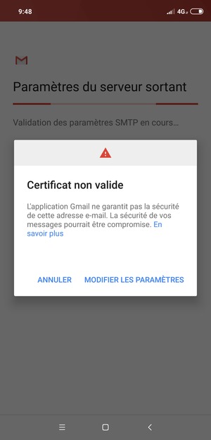 Sélectionnez MODIFIER LES PARAMÈTRES